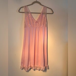 Cute little pink slip dress. Soft comfy material, lounge wear